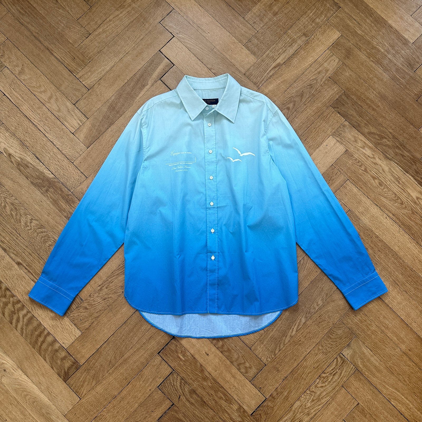 Louis Vuitton SS21 Middle East Staff Exclusive Blue Longsleeve Button Up Shirt
