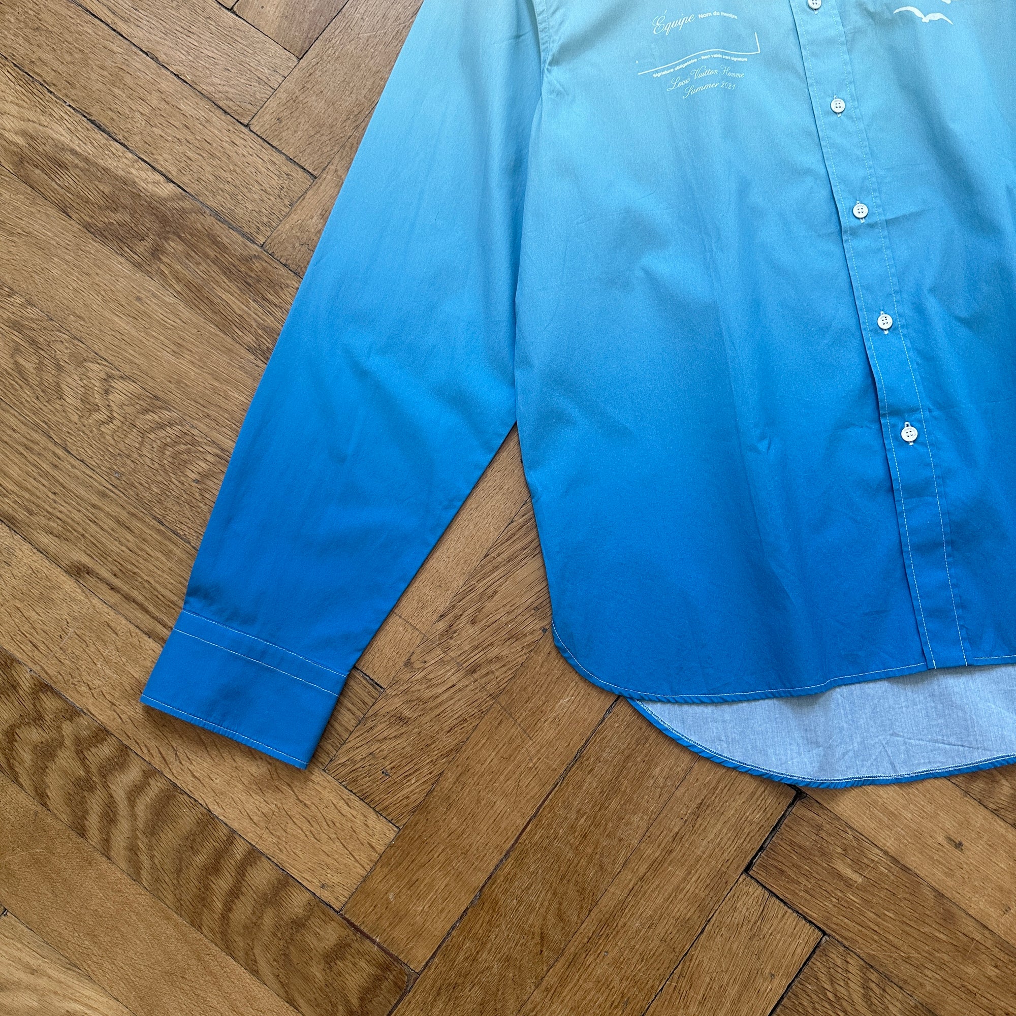 Louis Vuitton SS21 Middle East Staff Exclusive Blue Longsleeve Button Up Shirt