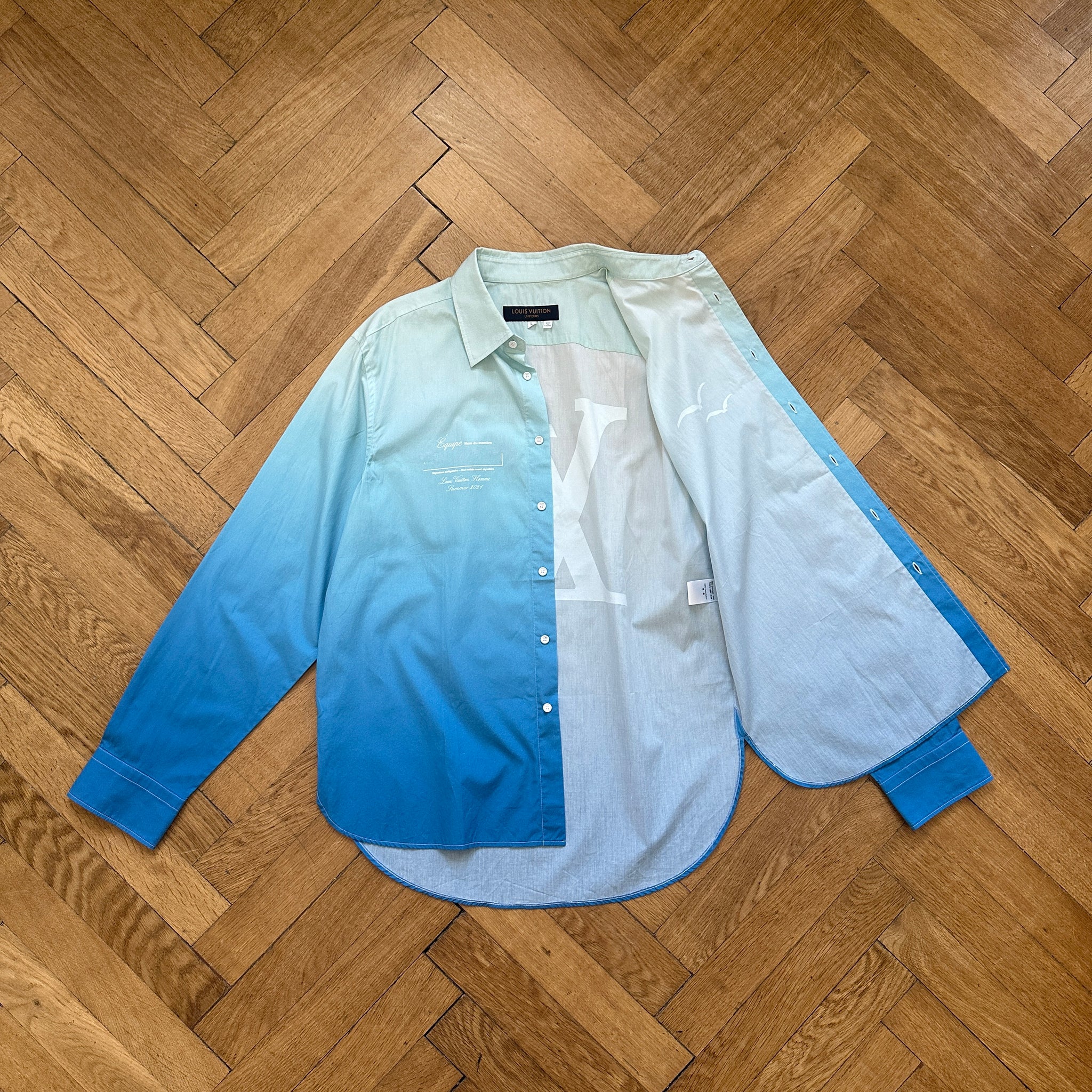 Louis Vuitton SS21 Middle East Staff Exclusive Blue Longsleeve Button Louis Vuitton SS21 Middle East Staff Exclusive Blue Longsleeve Button