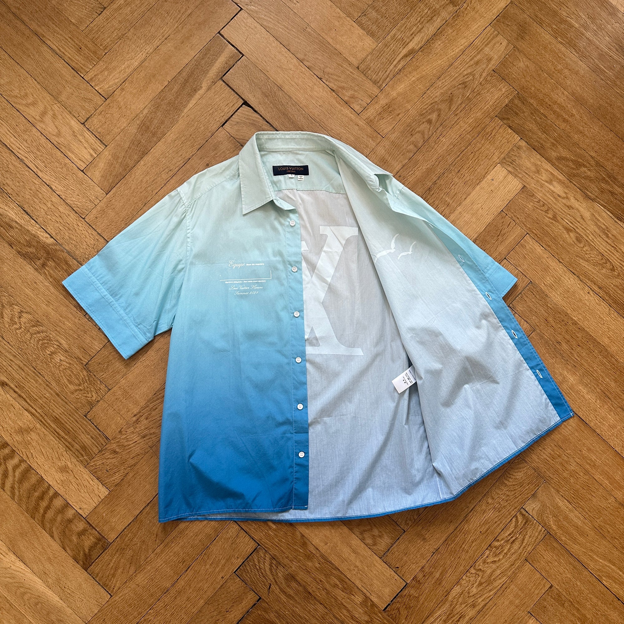 Louis Vuitton SS21 Middle East Staff Exclusive Blue Shortsleeve Button Up Shirt