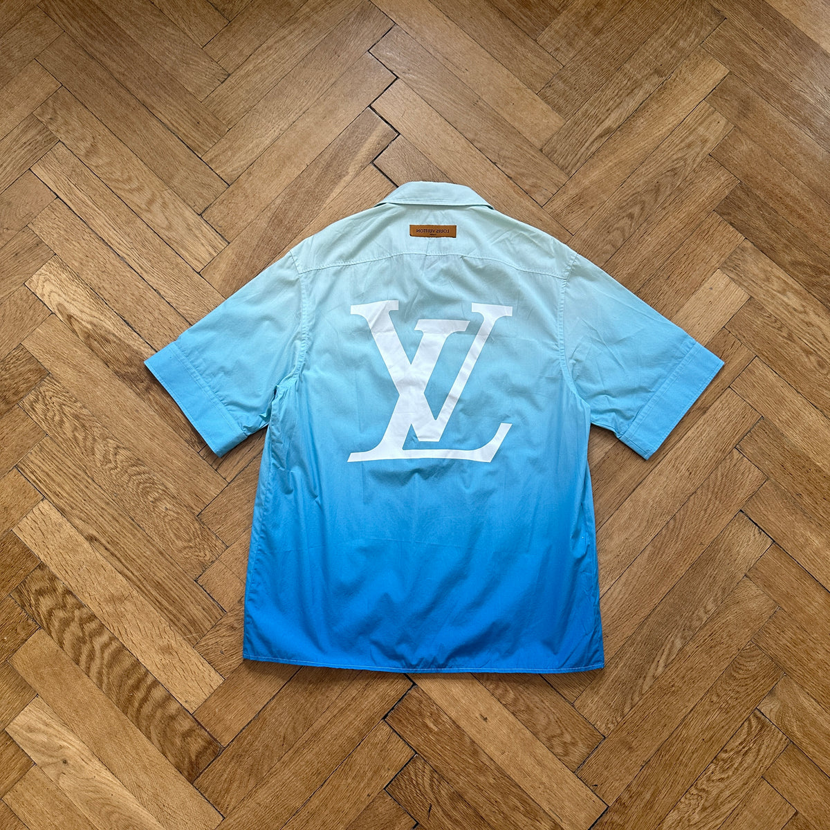 Louis Vuitton SS21 Middle East Staff Exclusive Blue Shortsleeve Button Up Shirt