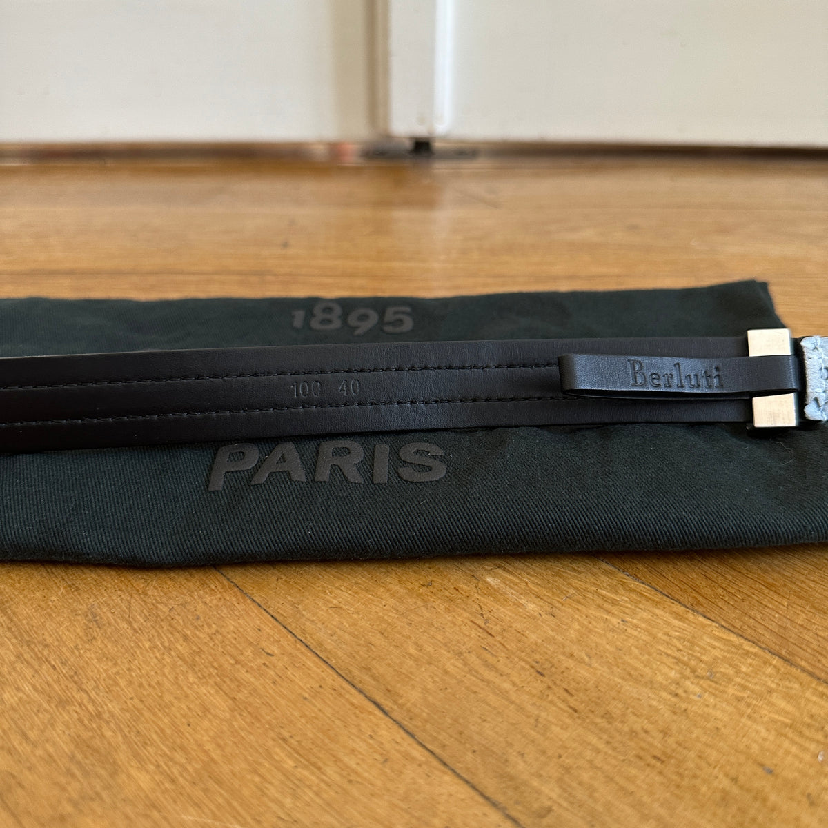 Berluti by Haider Ackermann FW17 Front Brogue Suede Belt