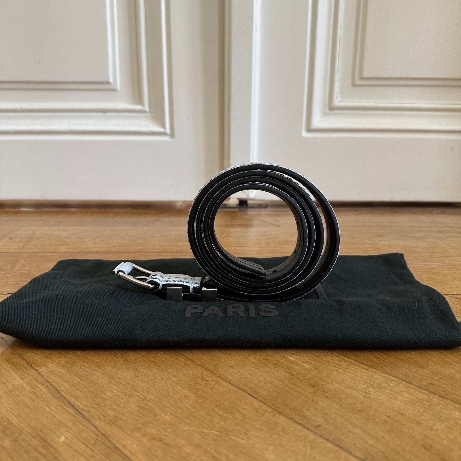 Berluti by Haider Ackermann FW17 Front Brogue Suede Belt