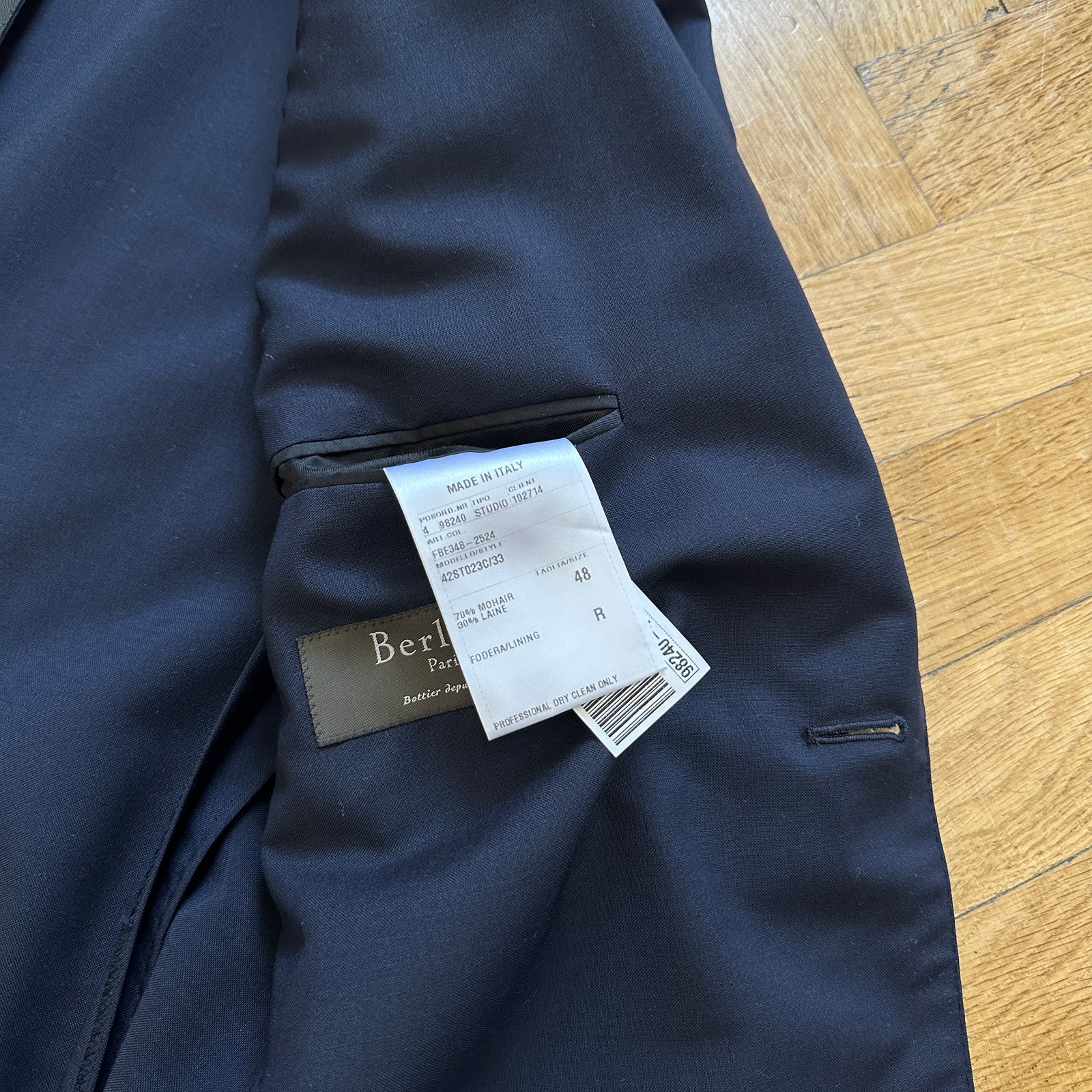 Berluti by Haider Ackermann SS18 Blue Prototype Coat