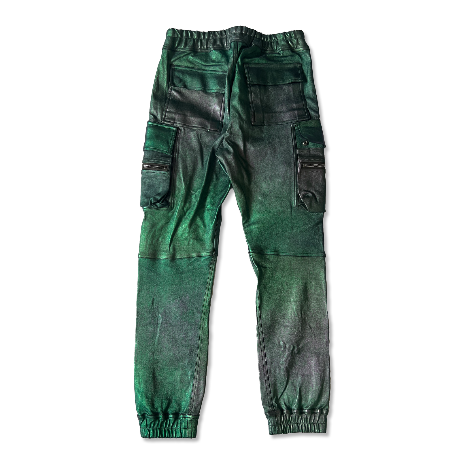 Rick Owens Mastodon Cargo Iriscendent Leather Pants