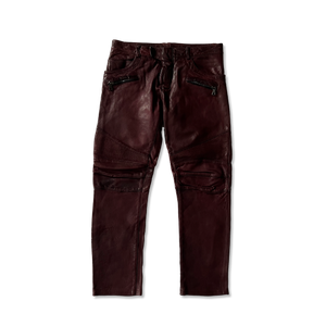 Balmain FW12 Burgundy Leather Pants