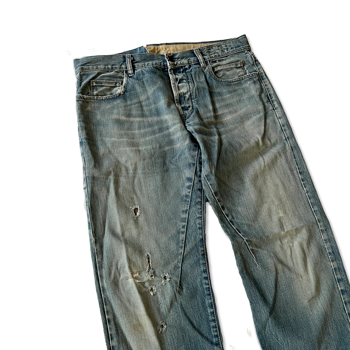 Rick Owens DRKSHDW Vintage 2000s Detroit Washed Out Denim