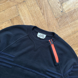 Hermès Orange Zip Detail Knit Sweater