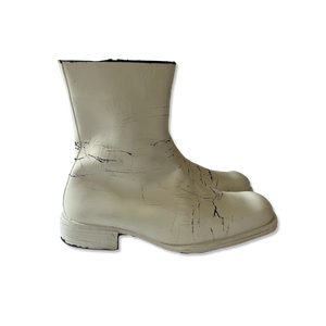 Maison Martin Margiela FW02 Artisanal Painted Square Toe Boots