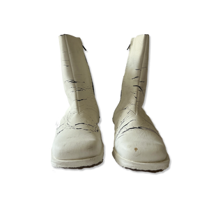 Maison Martin Margiela FW02 Artisanal Painted Square Toe Boots