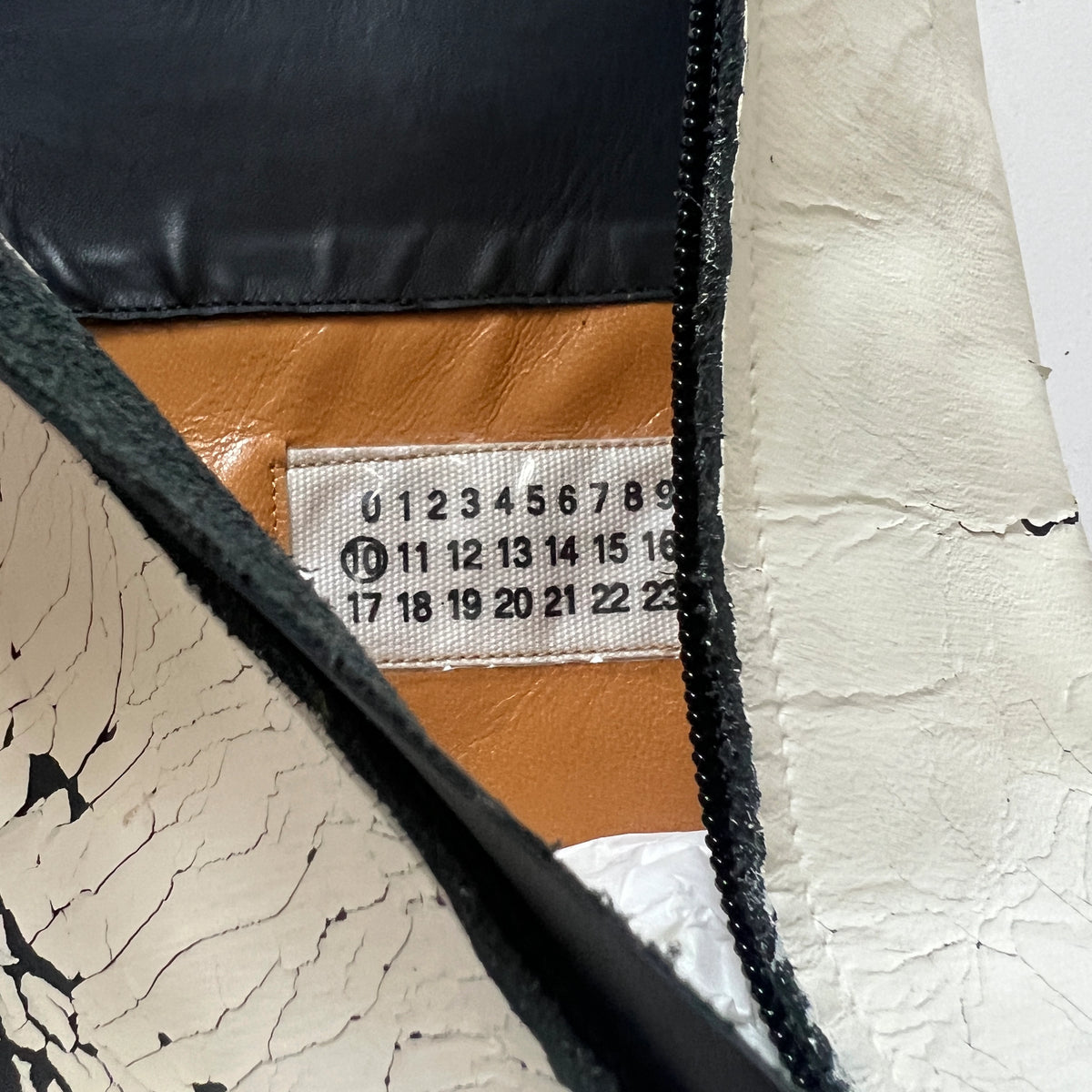 Maison Martin Margiela FW02 Artisanal Painted Square Toe Boots