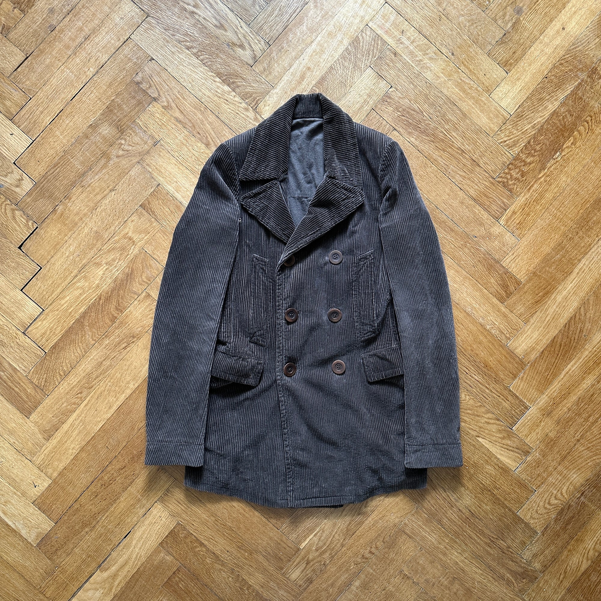 Rick Owens Archival Double Breasted Corduroy Coat