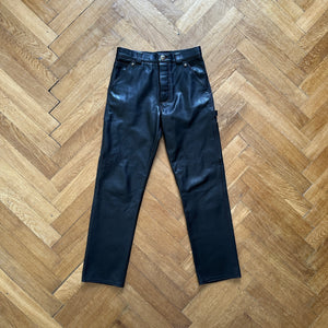 Chrome Hearts Fleur De Lis Biker Leather Pants