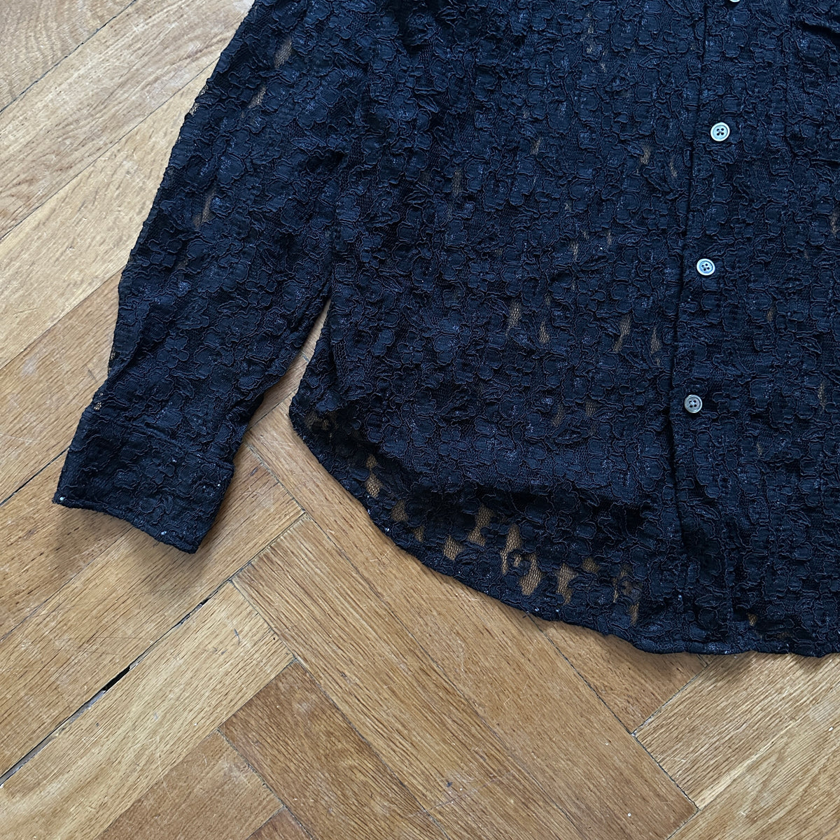 Our Legacy Black Lace Policy Shirt
