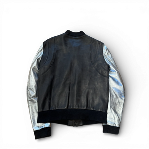 Balmain SS11 by Christophe Decarnin Silver Sleeve Teddy Jacket