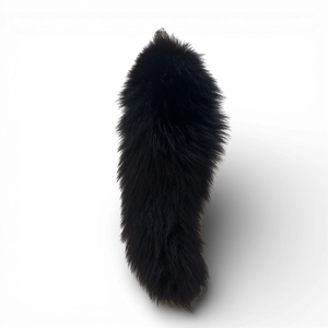 Celine AW12 by Phoebe Philo Black Fox Fur Key Chain Bag Charm