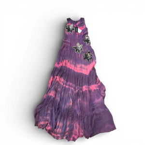 Balmain SS08 by Christophe Decarnin Metal Star Applique Bleached Long Dress