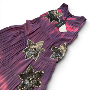 Balmain SS08 by Christophe Decarnin Metal Star Applique Bleached Long Dress