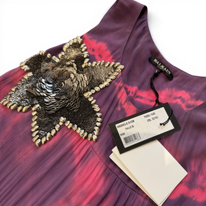 Balmain SS08 by Christophe Decarnin Metal Star Applique Bleached Long Dress