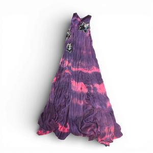 Balmain SS08 by Christophe Decarnin Metal Star Applique Bleached Long Dress