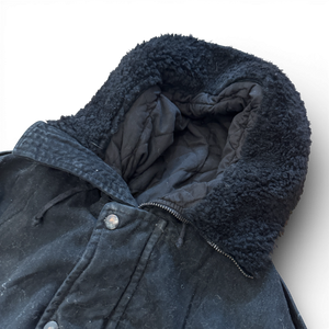 Balmain AW10 by Christophe Decarnin Black Waxed Denim N3B Military Parka