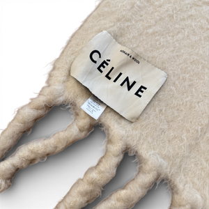 Celine AW17 by Phoebe Philo Off White Mohair Blanket