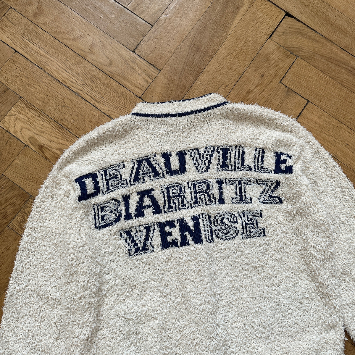 Chanel Pre SS19 Boucle Varsity Oversized Cardigan