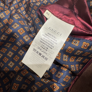 Gucci AW17 Dragon Embroidered Goat Suede Trench Coat