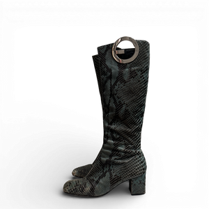 Gucci by Tom Ford SS96 Python G Metal Logo Boots