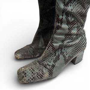 Gucci by Tom Ford SS96 Python G Metal Logo Boots