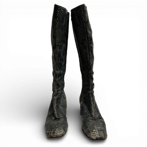 Gucci by Tom Ford SS96 Python G Metal Logo Boots