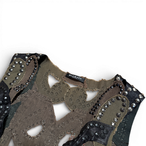Balmain SS11 by Christophe Decarnin Studded Artisanal Vest
