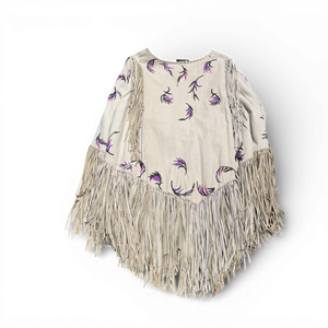 Balmain SS08 Runway by Christophe Decarnin Eagle Embellished Chain Fringed Goat Suede Dress