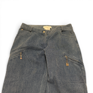 Christian Dior SS04 Blue Moto Biker Set Pants