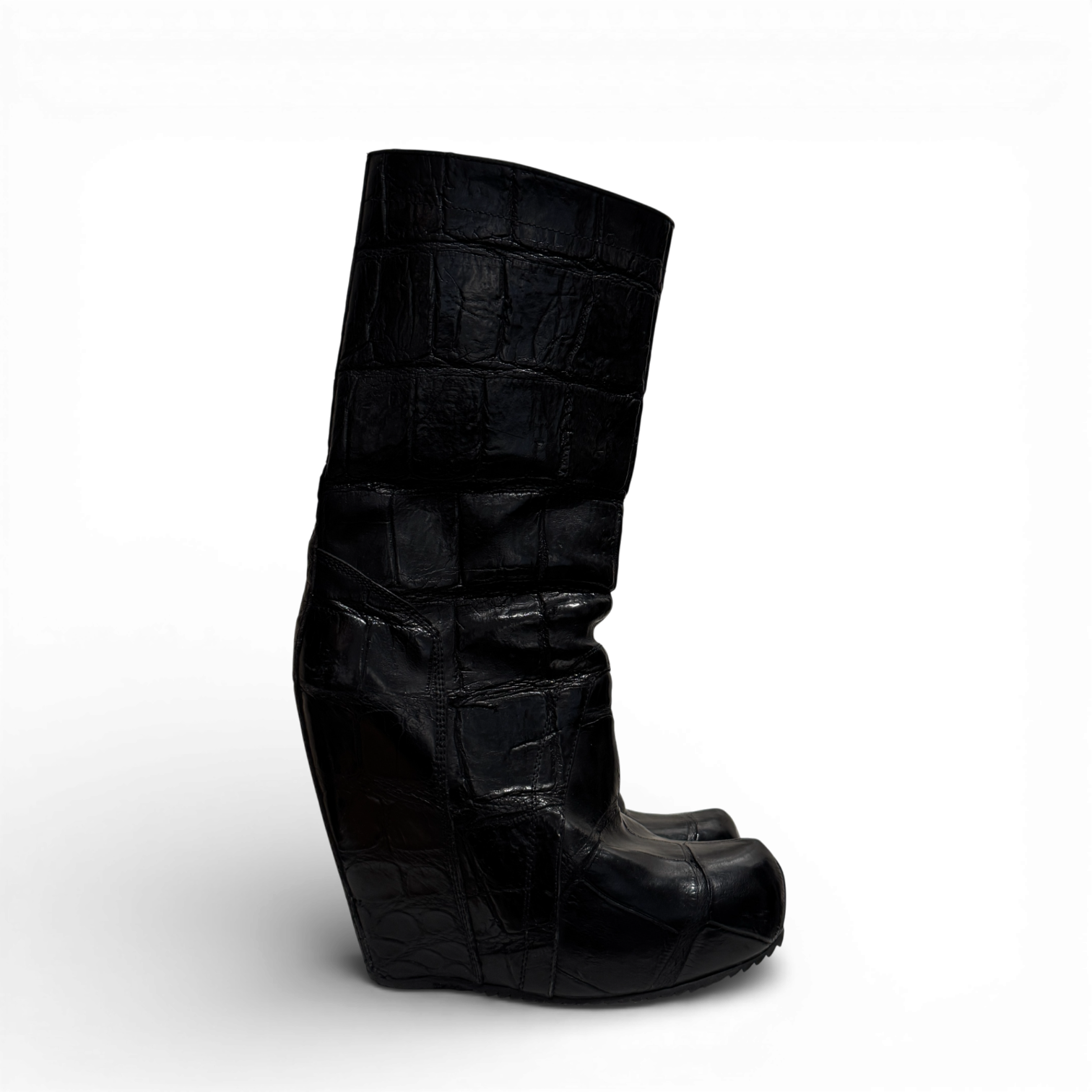 Rick Owens FW12 Mountain Croc Leather Boots