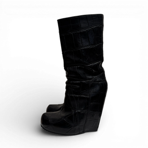Rick Owens FW12 Mountain Croc Leather Boots