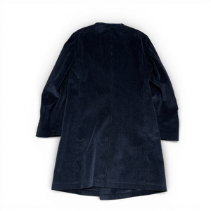 Helmut Lang 90s Leather Flap Collar Double Breasted Corduroy Coat