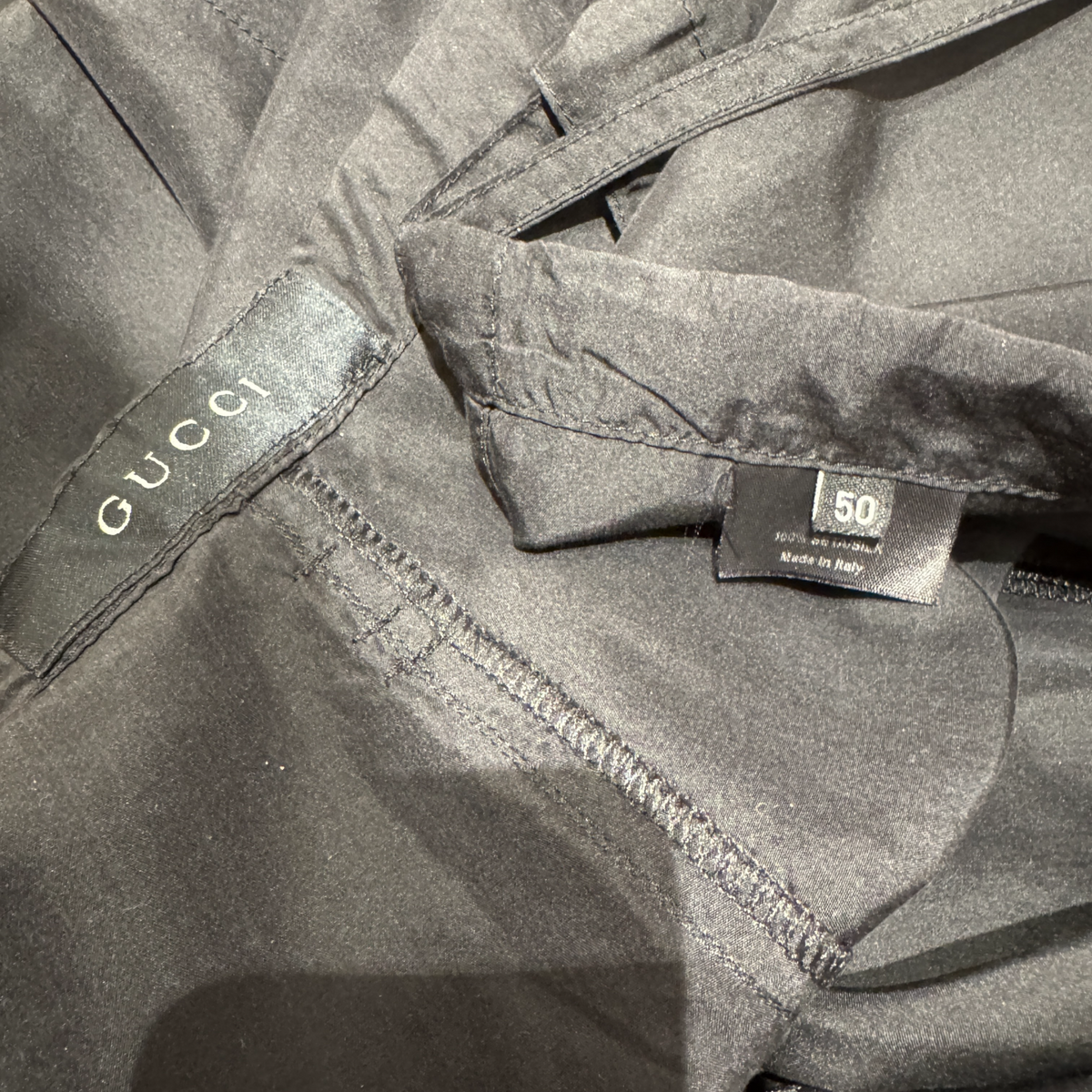 Gucci SS01 by Tom Ford Black Karate Silk Pants