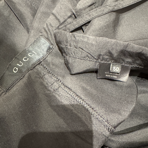 Gucci SS01 by Tom Ford Black Karate Silk Pants