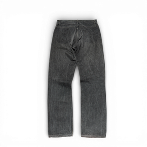 Maison Martin Margiela SS02 Artisanal Reconstructed Leather Patch Grey Denim