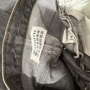 Maison Martin Margiela SS02 Artisanal Reconstructed Leather Patch Grey Denim