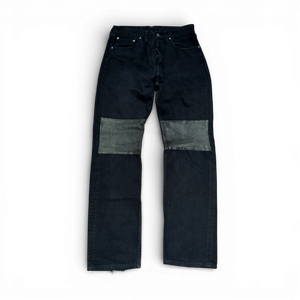 Maison Martin Margiela SS02 Artisanal Reconstructed Leather Patch Black Denim