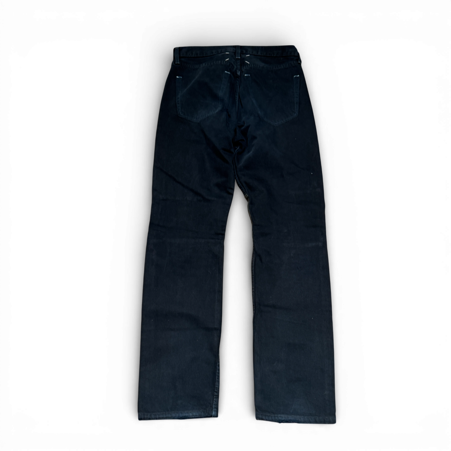 Maison Martin Margiela SS02 Artisanal Reconstructed Leather Patch Black Denim