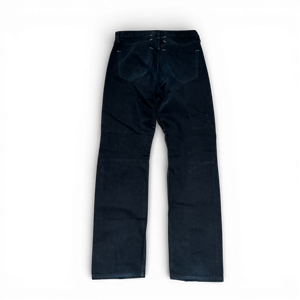 Maison Martin Margiela SS02 Artisanal Reconstructed Leather Patch Black Denim