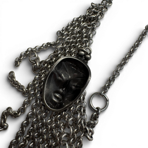 Thierry Mugler 90s Chained Face Necklace
