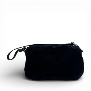 Fendi 2000s Black Fur Baguette Bag