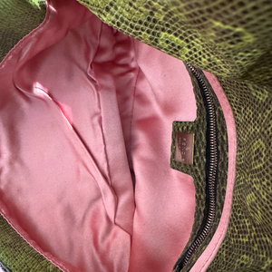 Fendi 2000s Black Bohemian Embellished Baguette Bag