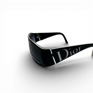 Christian Dior 2000s by John Galliano Black Your Dior 2 Logo Sunglasses
