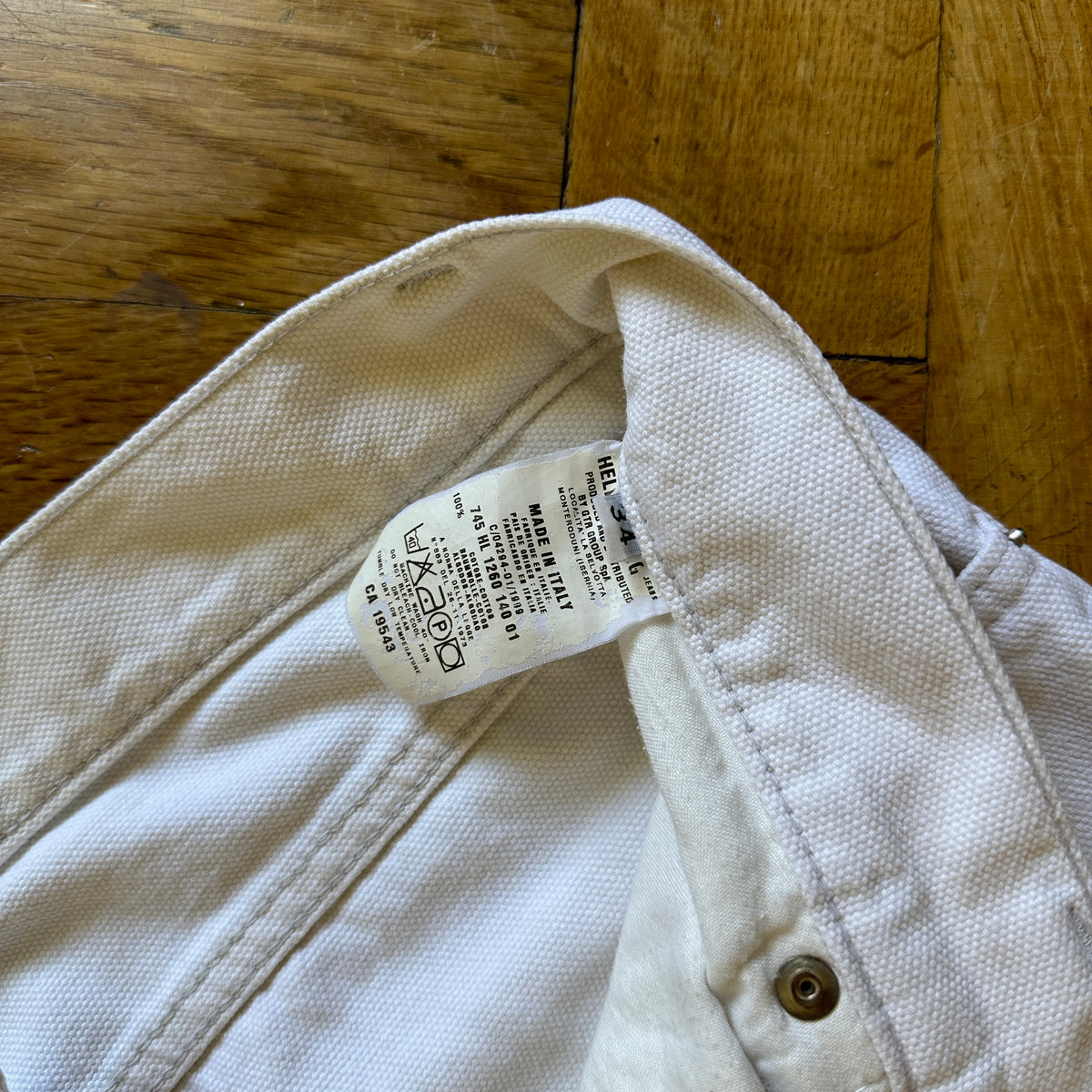 Helmut Lang SS99 White Carpenter Pants