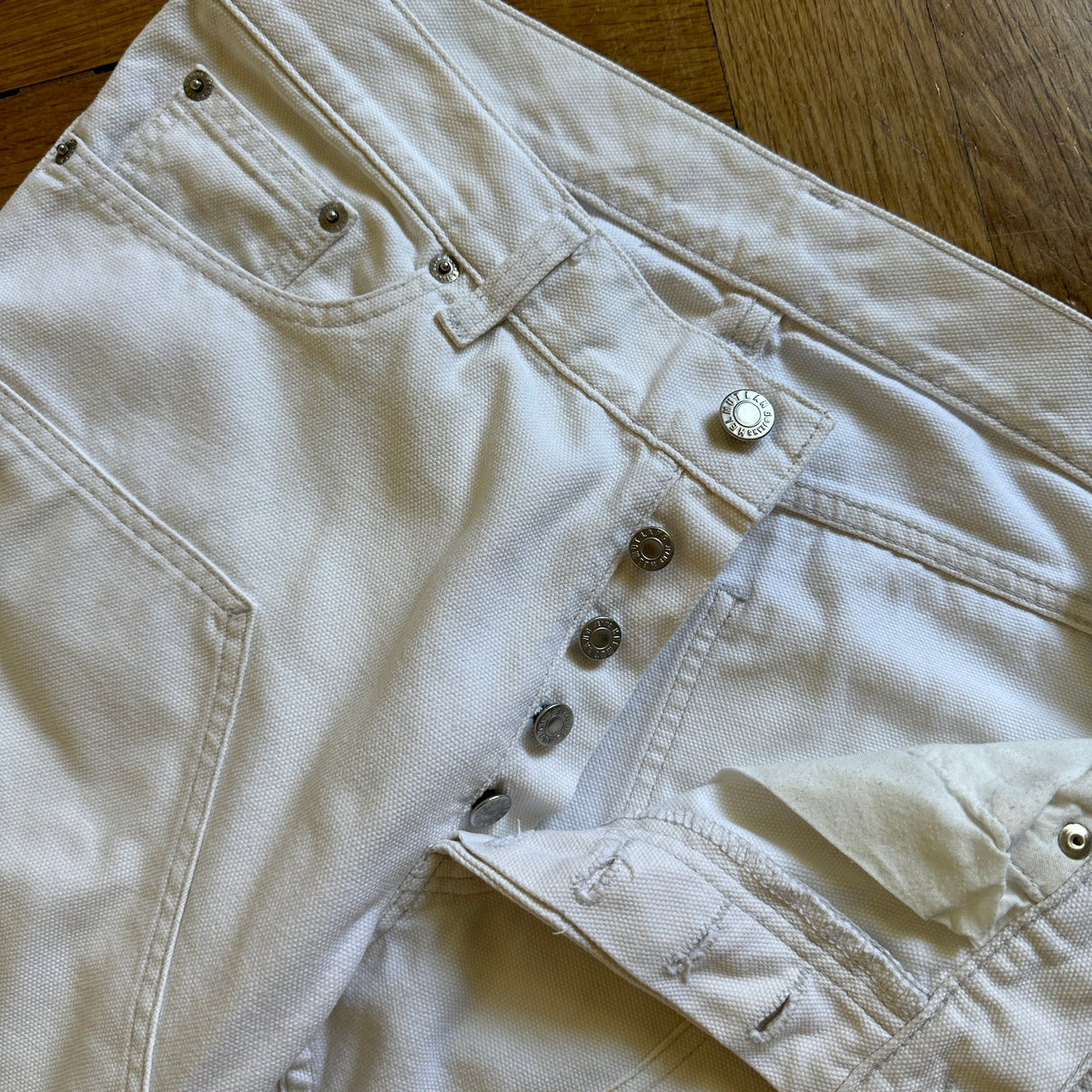 Helmut Lang SS99 White Carpenter Pants